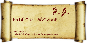 Halász József névjegykártya